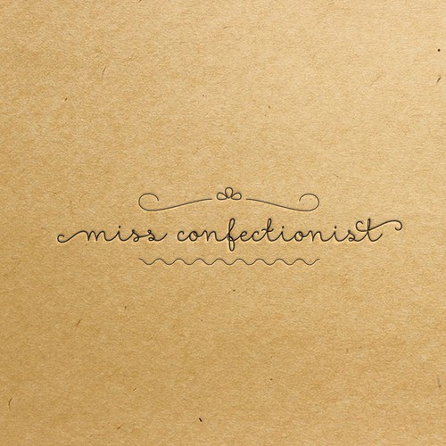 Letterpress logo with the title 'A hipster but feminine logo for a bakery'