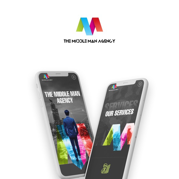 Black website with the title 'Bold and bright web design for our sale agency/ social entrepreneurship platform'