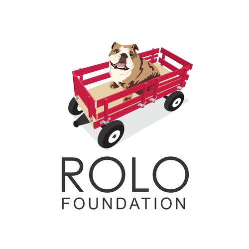 Bulldog design with the title 'Rolo Foundation Logo'