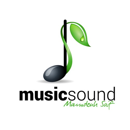 Note design with the title 'Logo for a Music Sound'