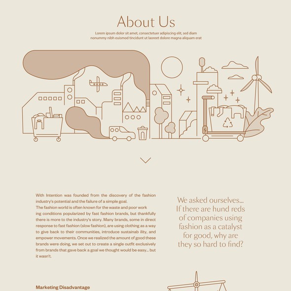 Nonprofit website with the title 'With Intention website project'