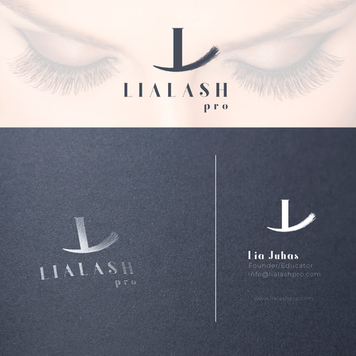 Eyelash design with the title 'L lashes'