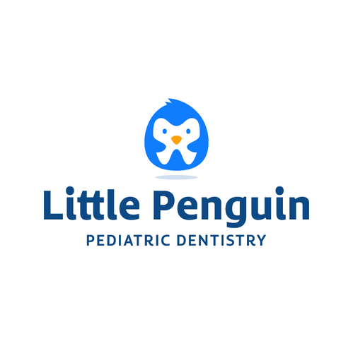 Dental design with the title 'Cute Penguin Logo for a Pediatric Dentistry'