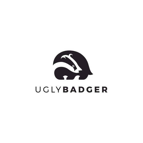 Badger design with the title 'Ugly Badger'