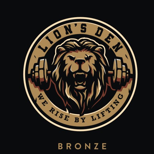 Lion logo with the title 'lion gym'