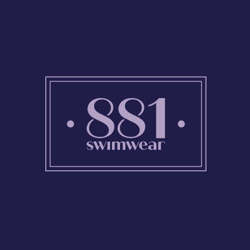 Swimwear logo with the title '80s modern'