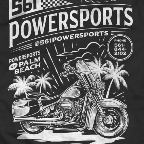 Tropical t-shirt with the title '561 Powersports'