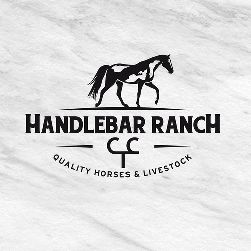 Ranch design with the title 'Ranch logo for horses and livestock'