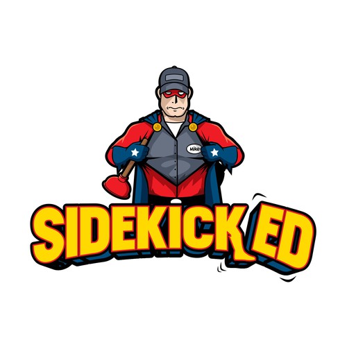 TV show design with the title 'Sideckicked (logo)'