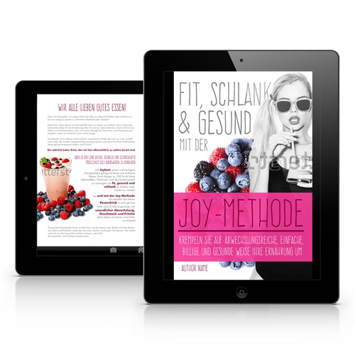 Fitness book cover with the title 'Fit, Schlank & Gesund '