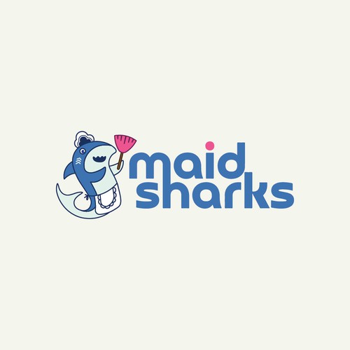 Cleaning brand with the title 'Maid Shark'