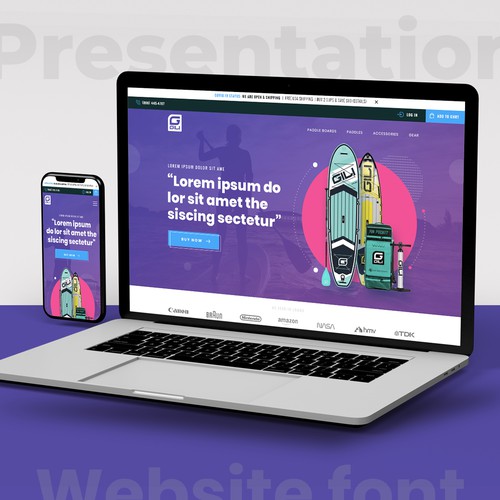 Clean website with the title 'GILI Sports'