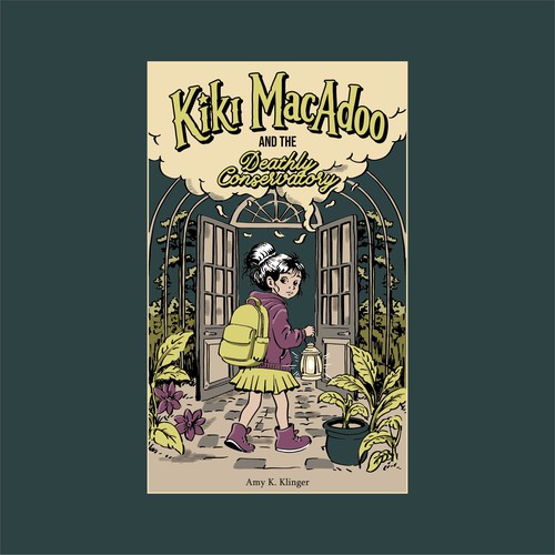 Book cover illustration with the title 'Illustrated Middle Grade Fantasy Sequel'