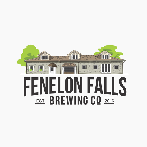 Brewery logo with the title 'Vintage Hand Drawn Logo'