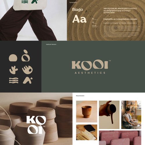 Brand with the title 'KOOI AESTHETICS Logo Project 2025'
