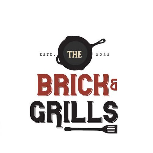 Grill design with the title 'BBQ and Grill logo design'