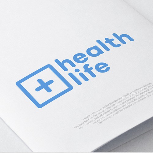 Healing logo with the title 'Health + Life Logo'