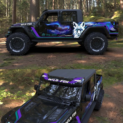 4x4 design with the title 'Car wrap - foxy 4x4'