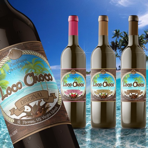 Beverage label with the title 'Product Label and Identity for a new Liquor Brand'