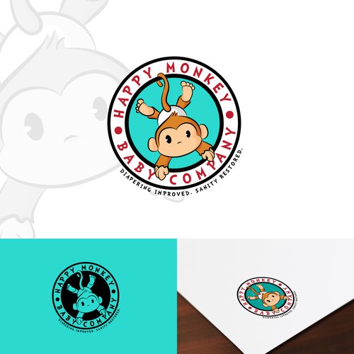 Baby brand with the title 'Happy Monkey Baby Company'
