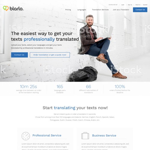 Education website with the title 'Blarlo '