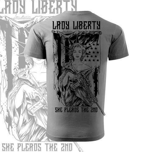 Girls' t-shirt with the title 'lady liberty'