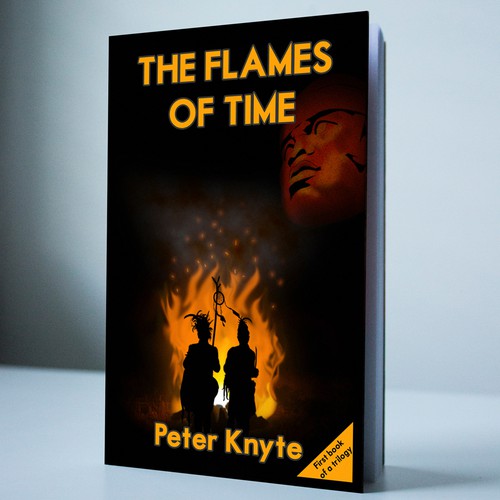 Night book cover with the title 'The Flames of time'