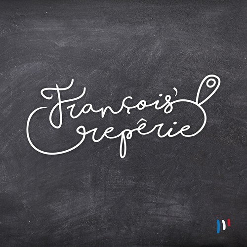 Crêpe logo with the title 'Playful logo Creperie'