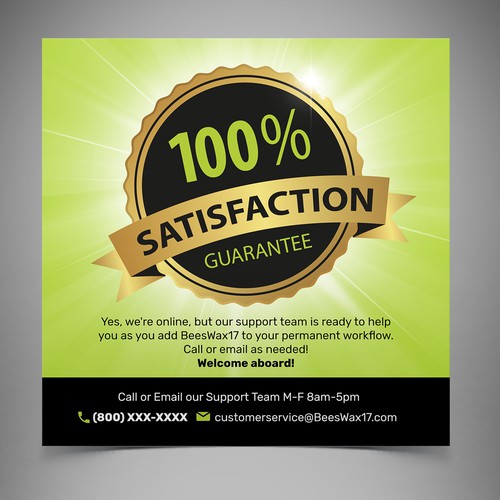 Square design with the title 'BeesWAX17 5" x 5" flyer'