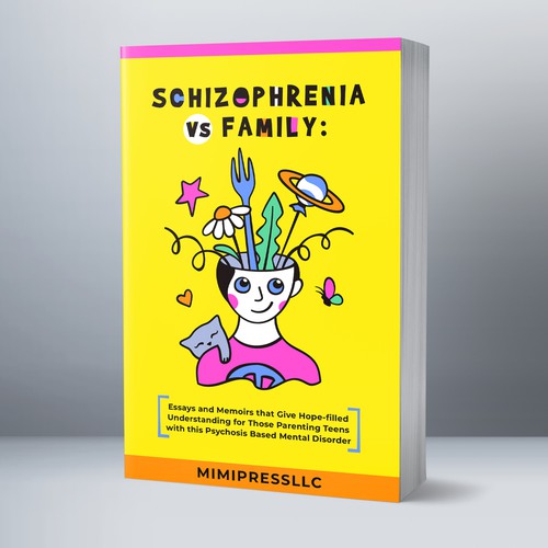 Psychology design with the title 'Book cover design for a book on schizophrenia'