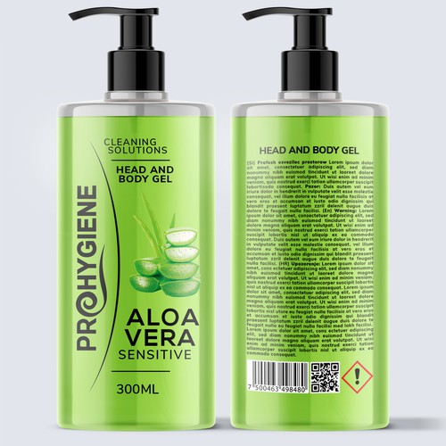 Cleaning packaging with the title 'Cleaning Label Design'