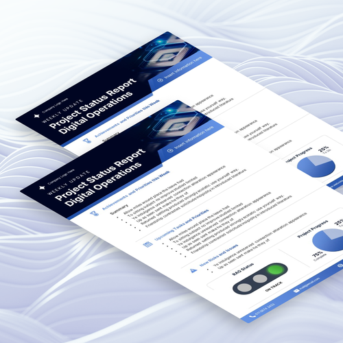 Report design with the title 'Portrait PowerPoint Template for Reporting Purpose'