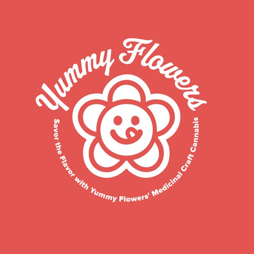 Flavor design with the title 'Yummy Flowers Logo'