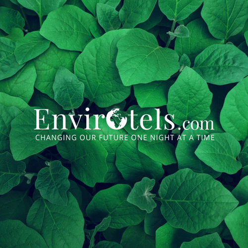 Climate change design with the title 'eniverotels.com logo'