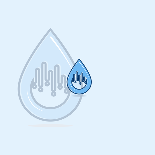 Aquatic logo with the title 'RAIN DROP'