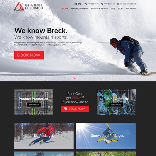 Sports website with the title 'Breckenrode design'