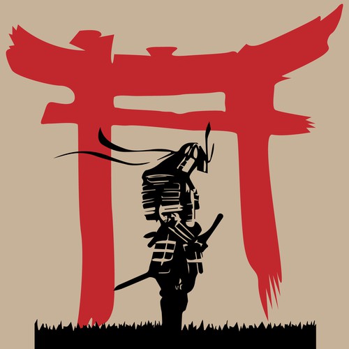 Japanese artwork with the title 'SAMURAI'