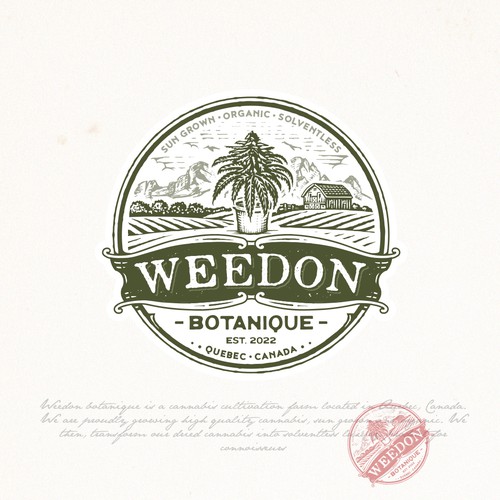 Artisan brand with the title 'Weedon Botanique'