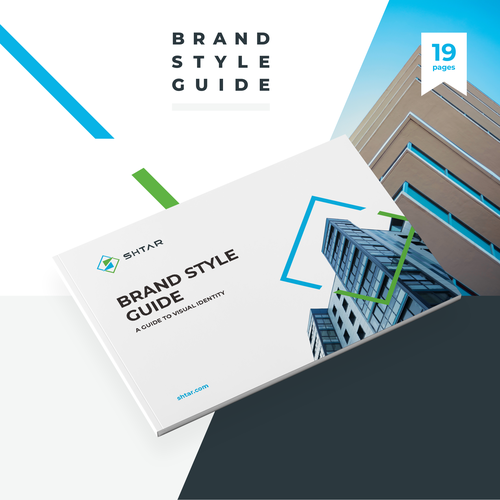 Interface design with the title 'Modern Tech Custom Financial Brand Guide'