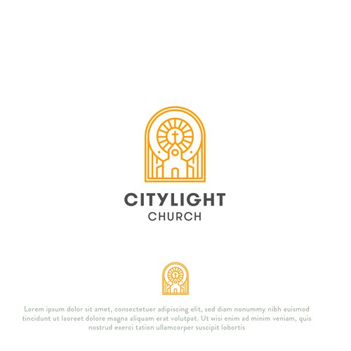 Orange and gray logo with the title 'Citylight Church'