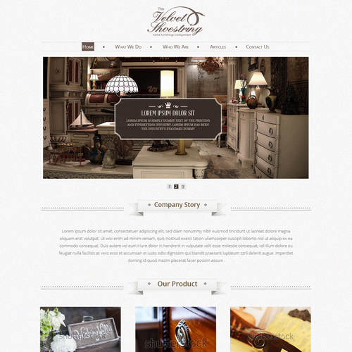 Furniture website with the title 'Help us redefine consignment furniture!!!'