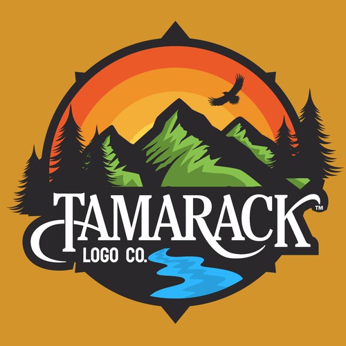 Jungle logo with the title 'Logo Design of "Tamarack Logo Co."'