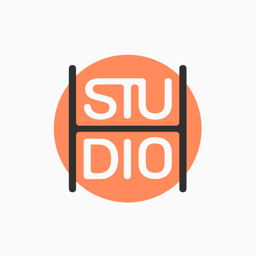 Typographic design with the title 'Studio H'