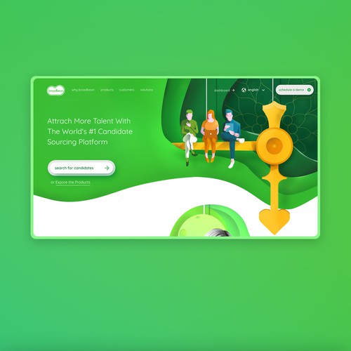 UX design with the title 'Broadbean Website Design'