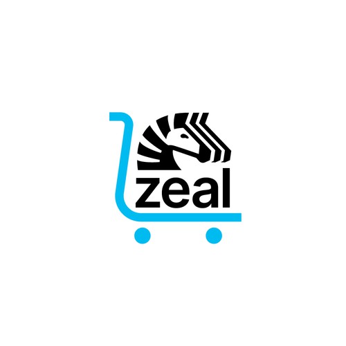 Shopping cart logo with the title 'Logo for Zeal'
