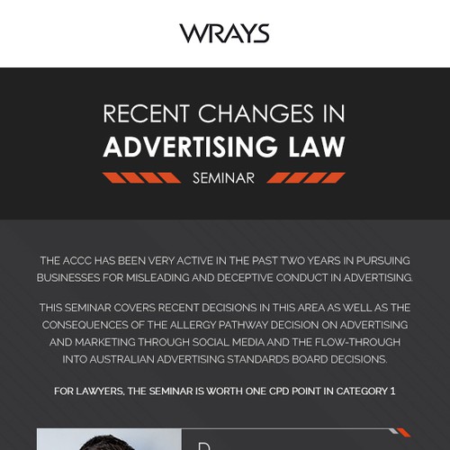 Seminar design with the title 'Creating a Seminar Invitation'