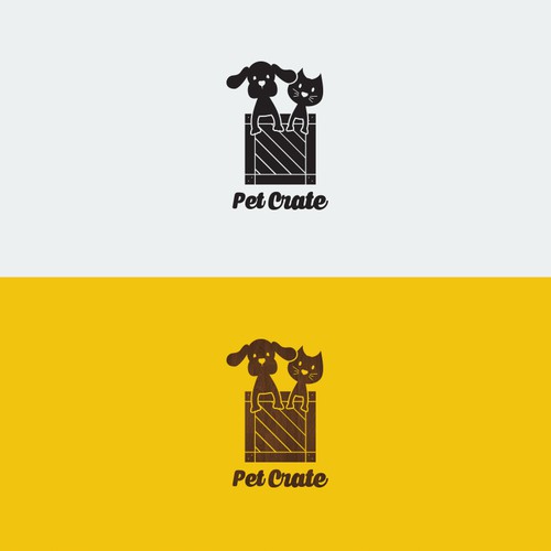 Pet shop logo with the title 'Pet Crate'