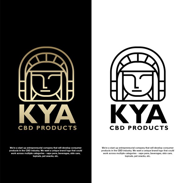 Hemp oil logo with the title 'KYA'