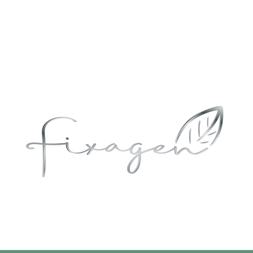 Silver brand with the title 'Fixagen Beauty Logo'