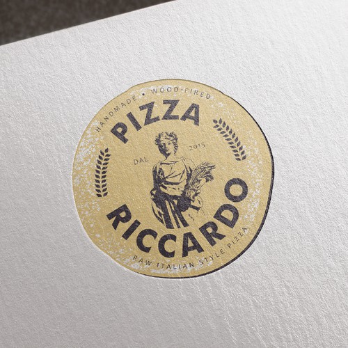 Pizza logo with the title 'Logo for Pizza Riccardo'